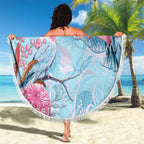 Galah Birds Australia Baby Blue & Pink Beach Blanket - Aussie Hoodie