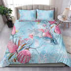 Galah Birds Australia Baby Blue & Pink Bedding Set - Aussie Hoodie
