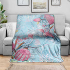 Galah Birds Australia Baby Blue & Pink Blanket - Aussie Hoodie