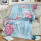 Galah Birds Australia Baby Blue & Pink Blanket - Aussie Hoodie