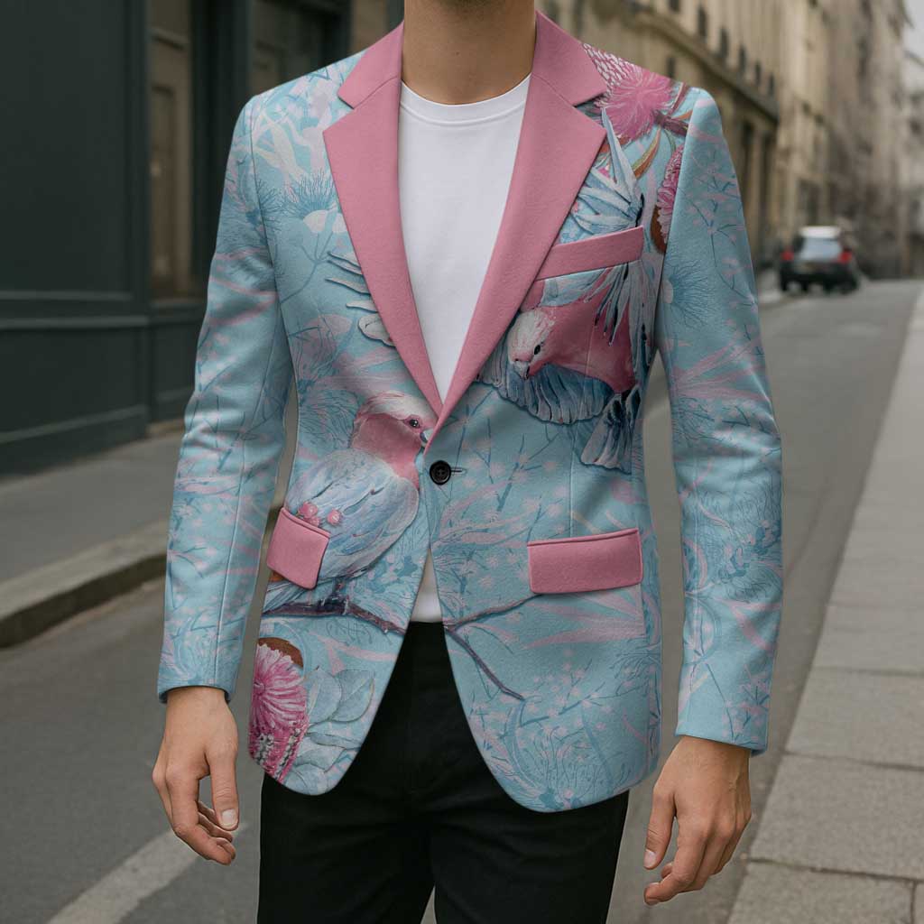 Galah Birds Australia Baby Blue & Pink Blazer - Aussie Hoodie