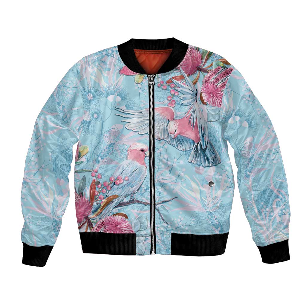 Galah Birds Australia Baby Blue & Pink Bomber Jacket - Aussie Hoodie