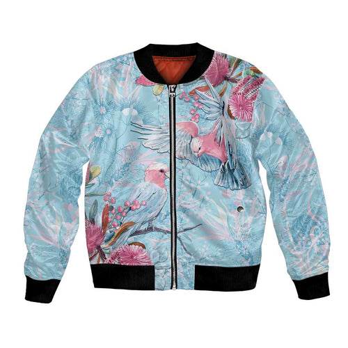 Galah Birds Australia Baby Blue & Pink Bomber Jacket - Aussie Hoodie