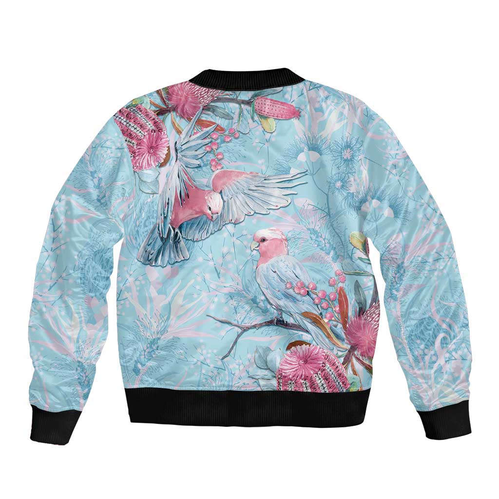 Galah Birds Australia Baby Blue & Pink Bomber Jacket - Aussie Hoodie