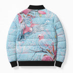 Galah Birds Australia Baby Blue & Pink Bomber Puffer Jacket - Aussie Hoodie