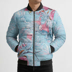 Galah Birds Australia Baby Blue & Pink Bomber Puffer Jacket - Aussie Hoodie