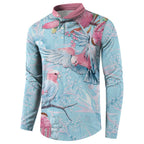 Galah Birds Australia Baby Blue & Pink Button Sweatshirt - Aussie Hoodie