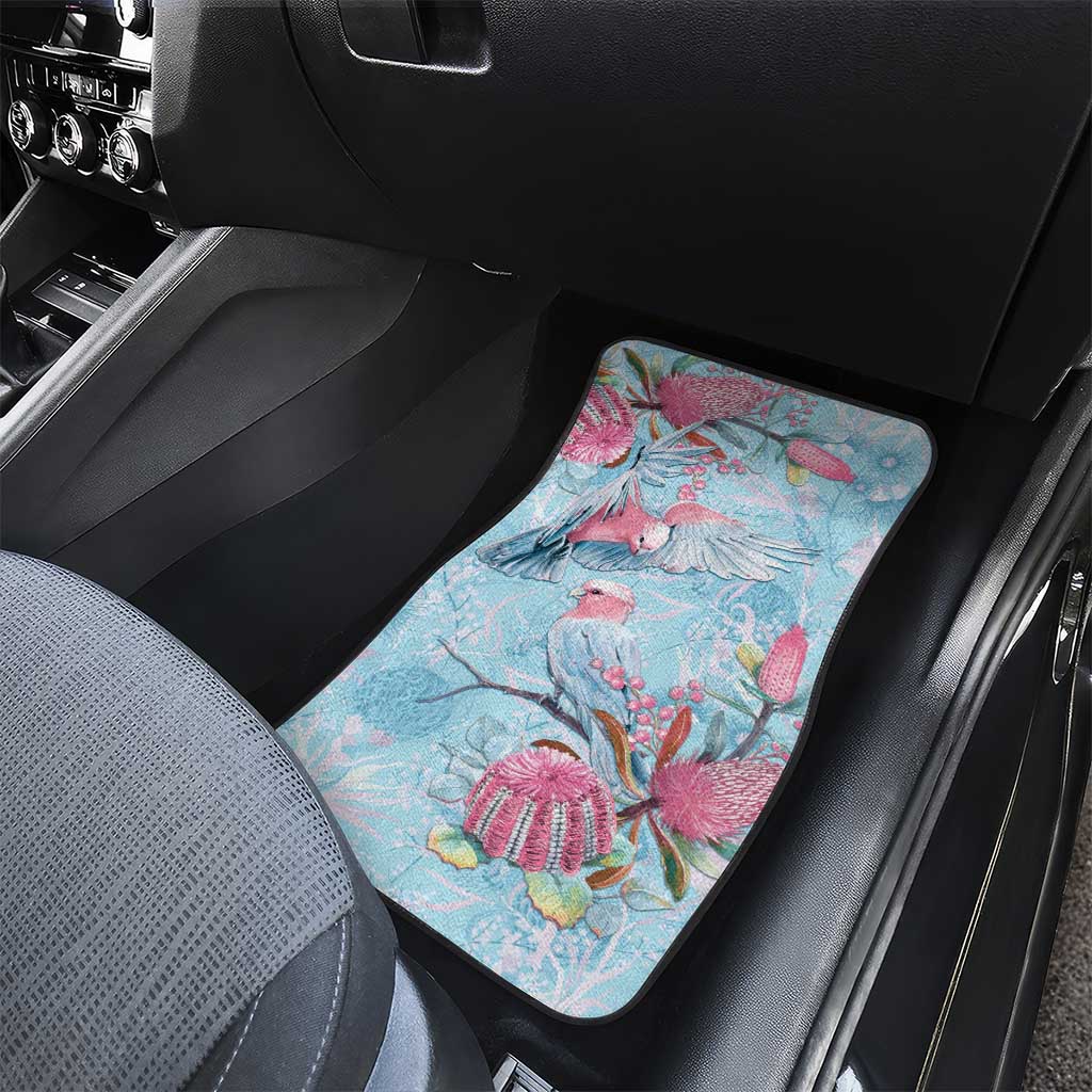 Galah Birds Australia Baby Blue & Pink Car Mats - Aussie Hoodie