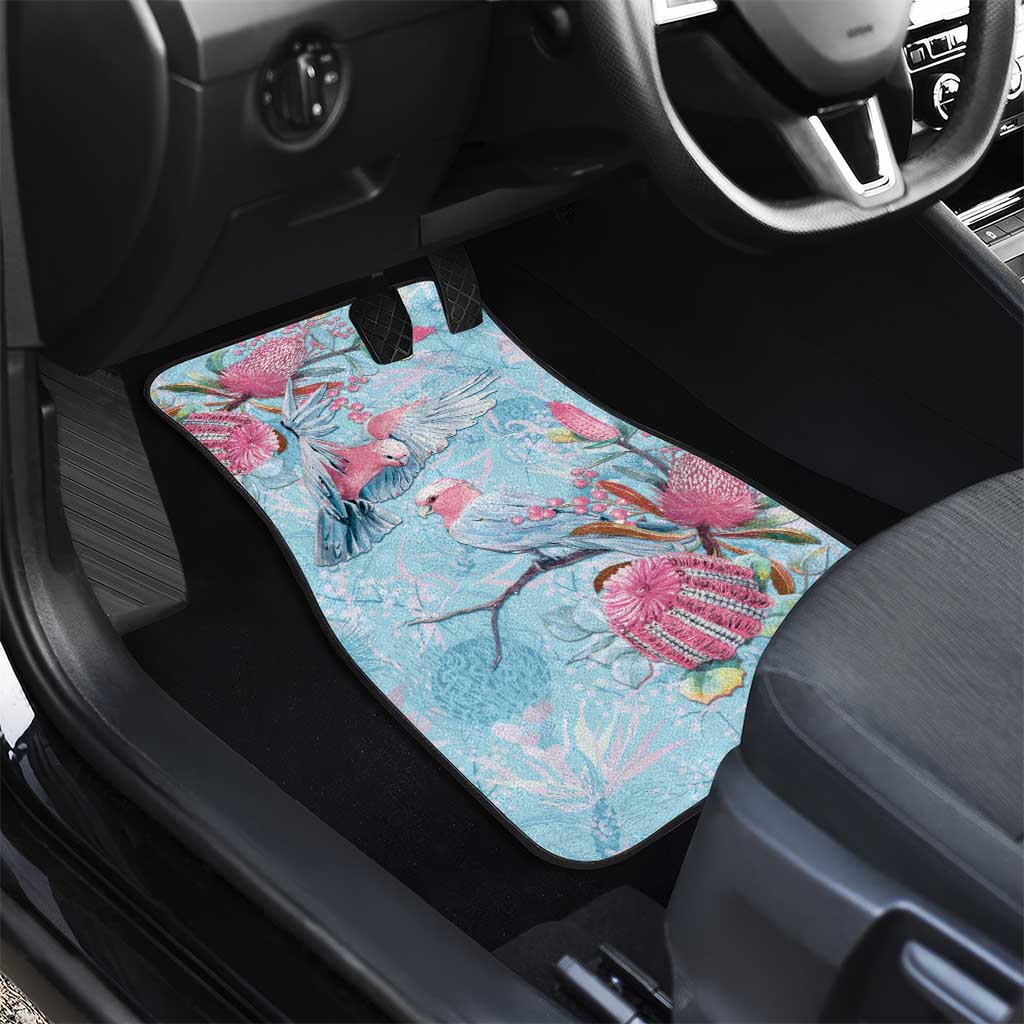 Galah Birds Australia Baby Blue & Pink Car Mats - Aussie Hoodie