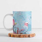 Galah Birds Australia Baby Blue & Pink Ceramic Mug - Aussie Hoodie