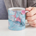 Galah Birds Australia Baby Blue & Pink Ceramic Mug - Aussie Hoodie