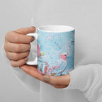 Galah Birds Australia Baby Blue & Pink Ceramic Mug - Aussie Hoodie