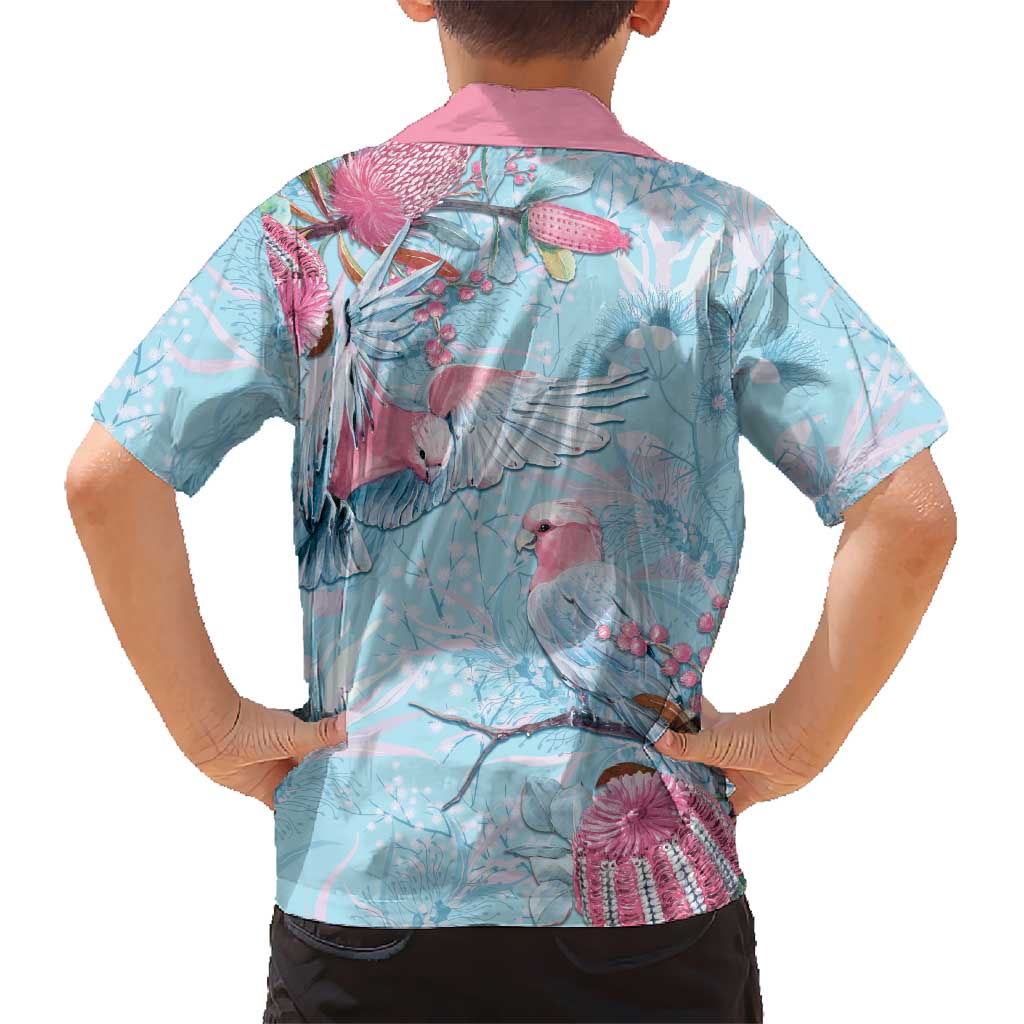 Galah Birds Australia Baby Blue & Pink Family Matching Summer Maxi Dress and Hawaiian Shirt - Aussie Hoodie
