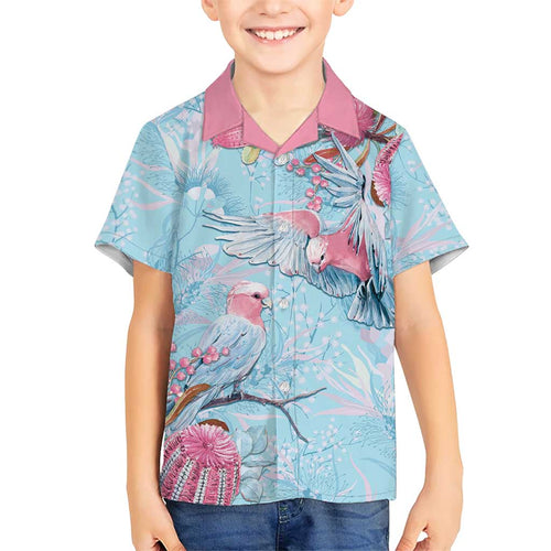 Galah Birds Australia Baby Blue & Pink Family Matching Tank Maxi Dress and Hawaiian Shirt - Aussie Hoodie