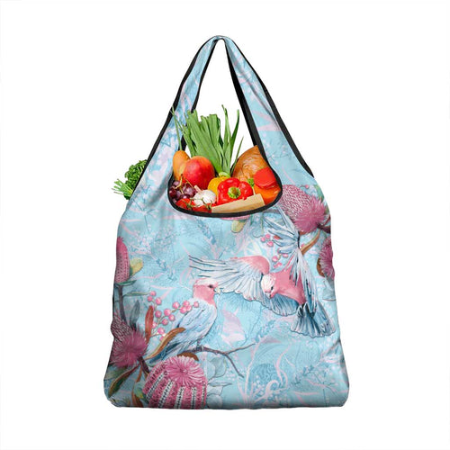 Galah Birds Australia Baby Blue & Pink Grocery Bag - Aussie Hoodie