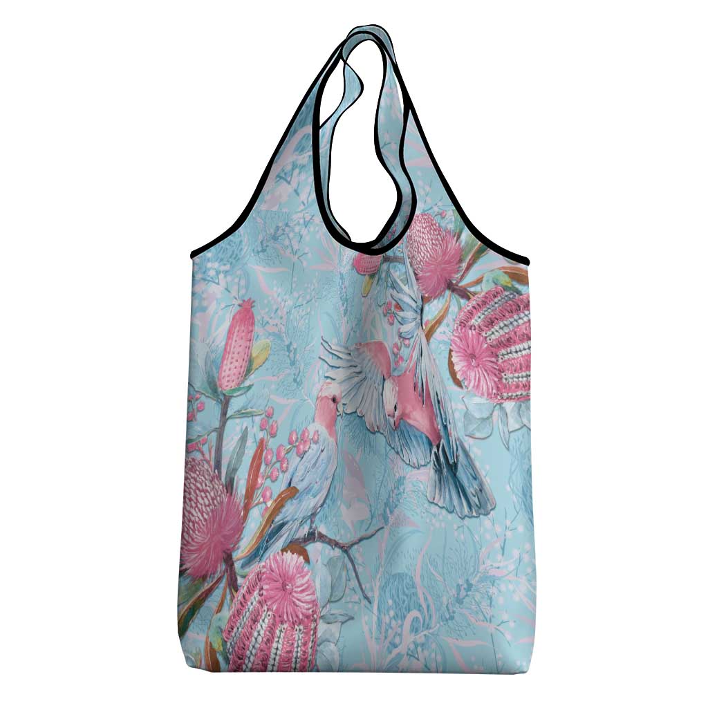 Galah Birds Australia Baby Blue & Pink Grocery Bag - Aussie Hoodie