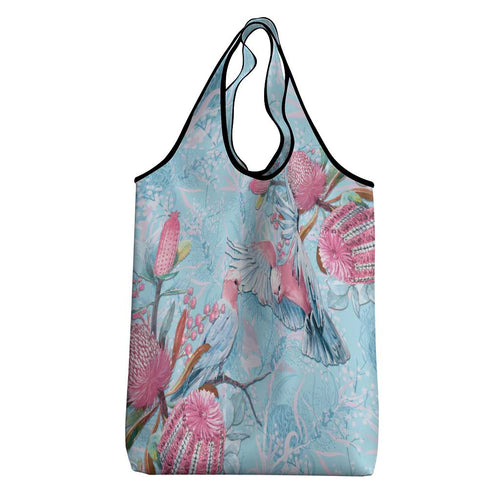 Galah Birds Australia Baby Blue & Pink Grocery Bag - Aussie Hoodie