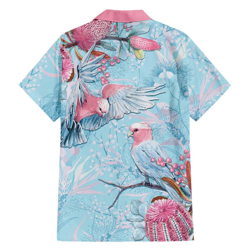 Galah Birds Australia Baby Blue & Pink Hawaiian Shirt - Aussie Hoodie