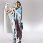 Galah Birds Australia Baby Blue & Pink Hooded Blanket - Aussie Hoodie