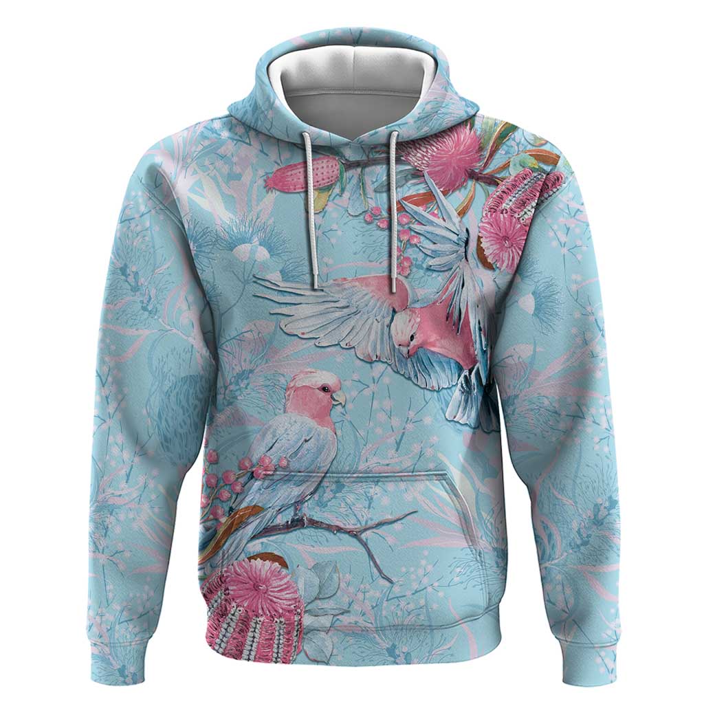 Galah Birds Australia Baby Blue & Pink Hoodie - Aussie Hoodie