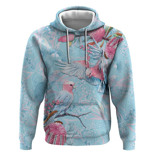 Galah Birds Australia Baby Blue & Pink Hoodie - Aussie Hoodie
