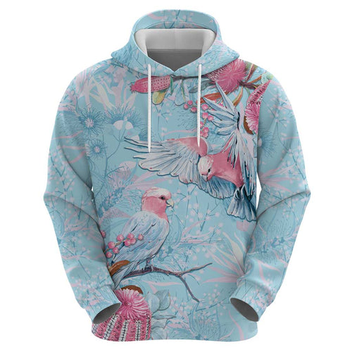 Galah Birds Australia Baby Blue & Pink Hoodie - Aussie Hoodie