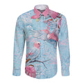 Galah Birds Australia Baby Blue & Pink Long Sleeve Button Shirt - Aussie Hoodie