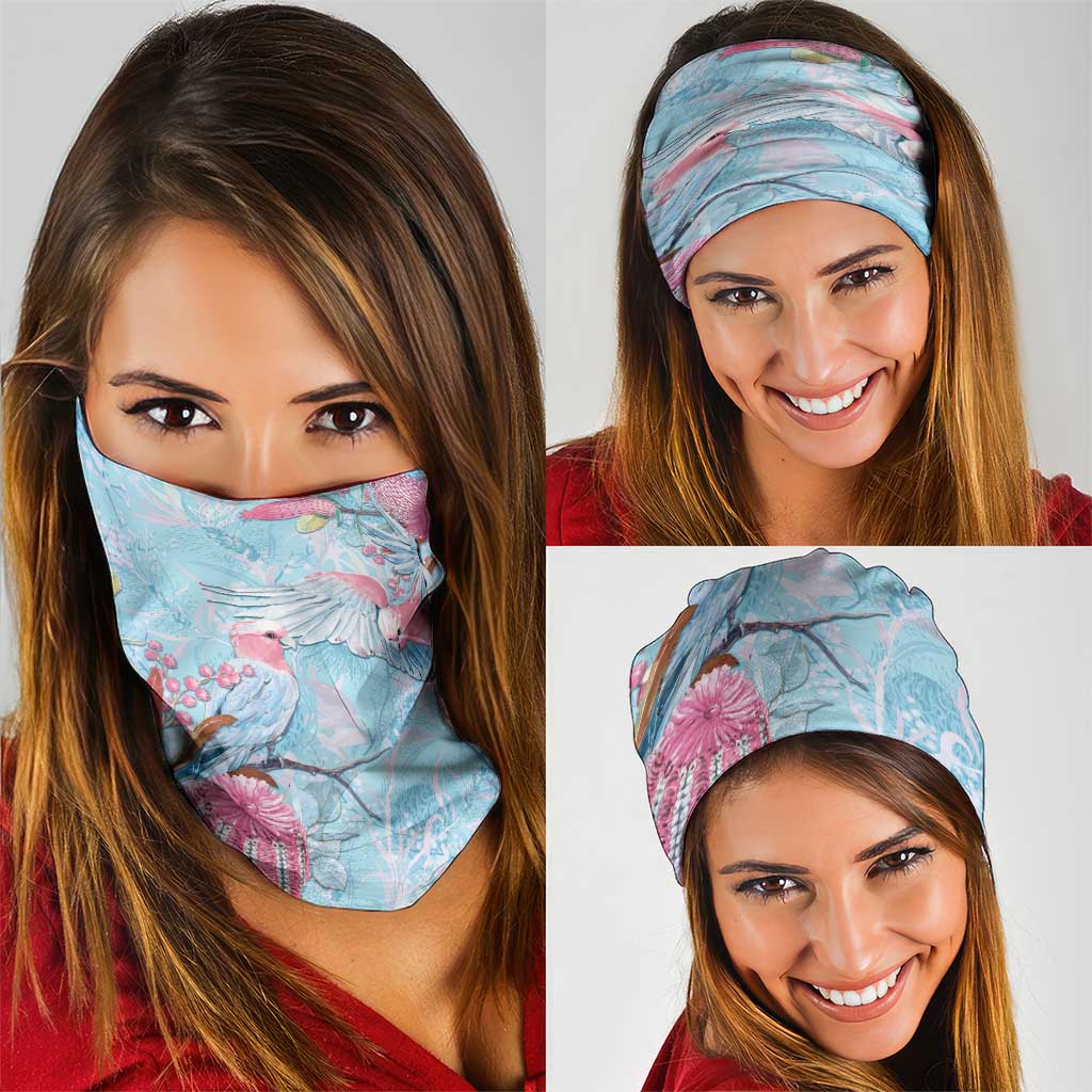 Galah Birds Australia Baby Blue & Pink Neck Gaiter - Aussie Hoodie