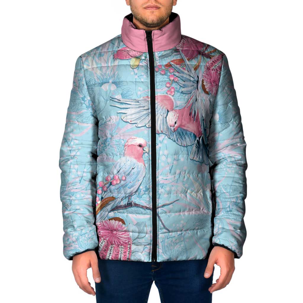 Galah Birds Australia Baby Blue & Pink Padded Jacket - Aussie Hoodie
