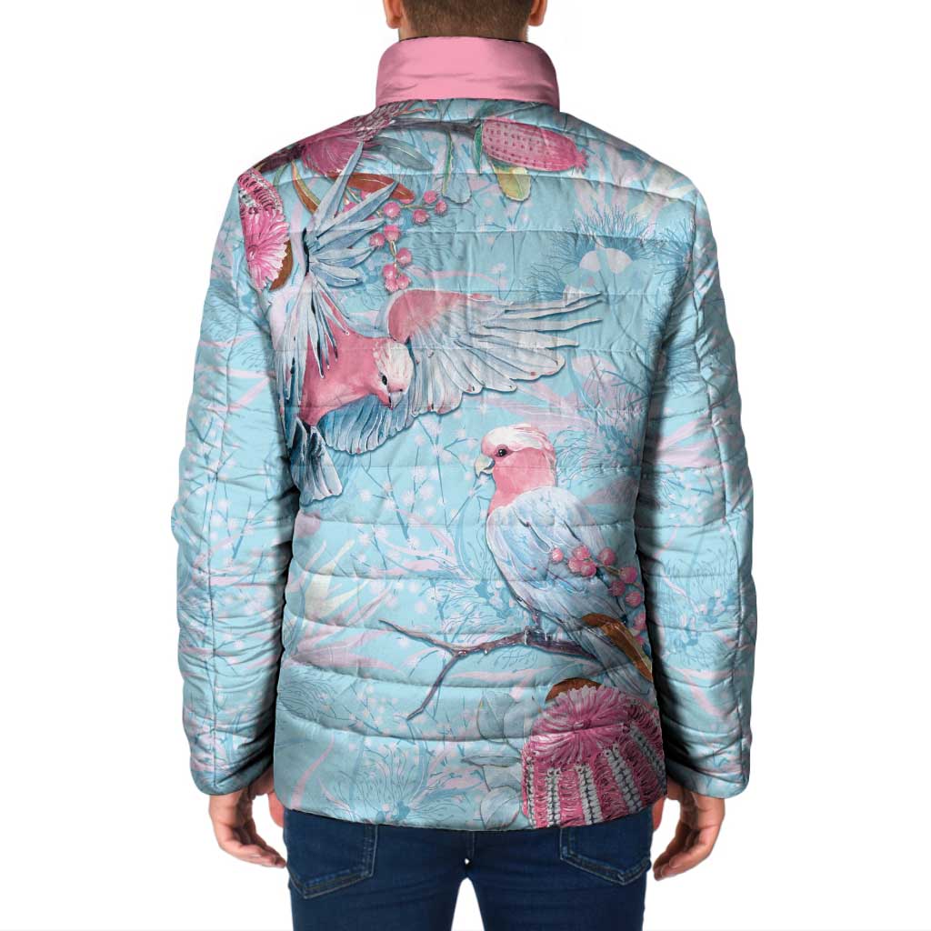 Galah Birds Australia Baby Blue & Pink Padded Jacket - Aussie Hoodie