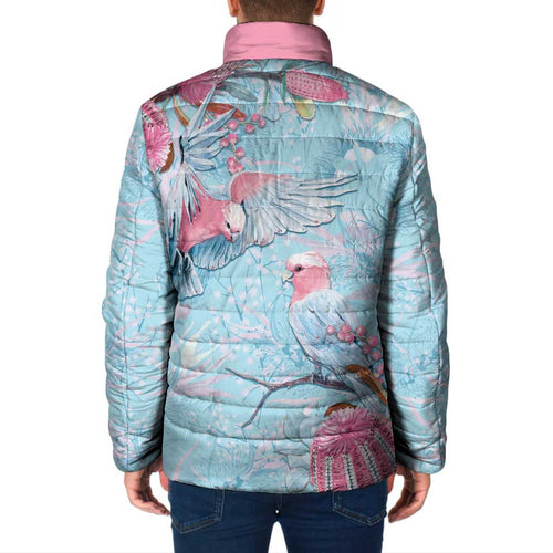 Galah Birds Australia Baby Blue & Pink Padded Jacket - Aussie Hoodie