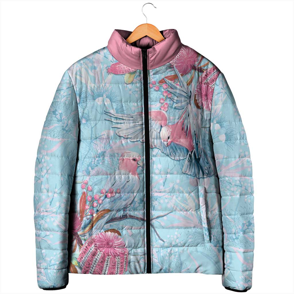 Galah Birds Australia Baby Blue & Pink Padded Jacket - Aussie Hoodie