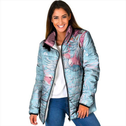 Galah Birds Australia Baby Blue & Pink Padded Jacket - Aussie Hoodie