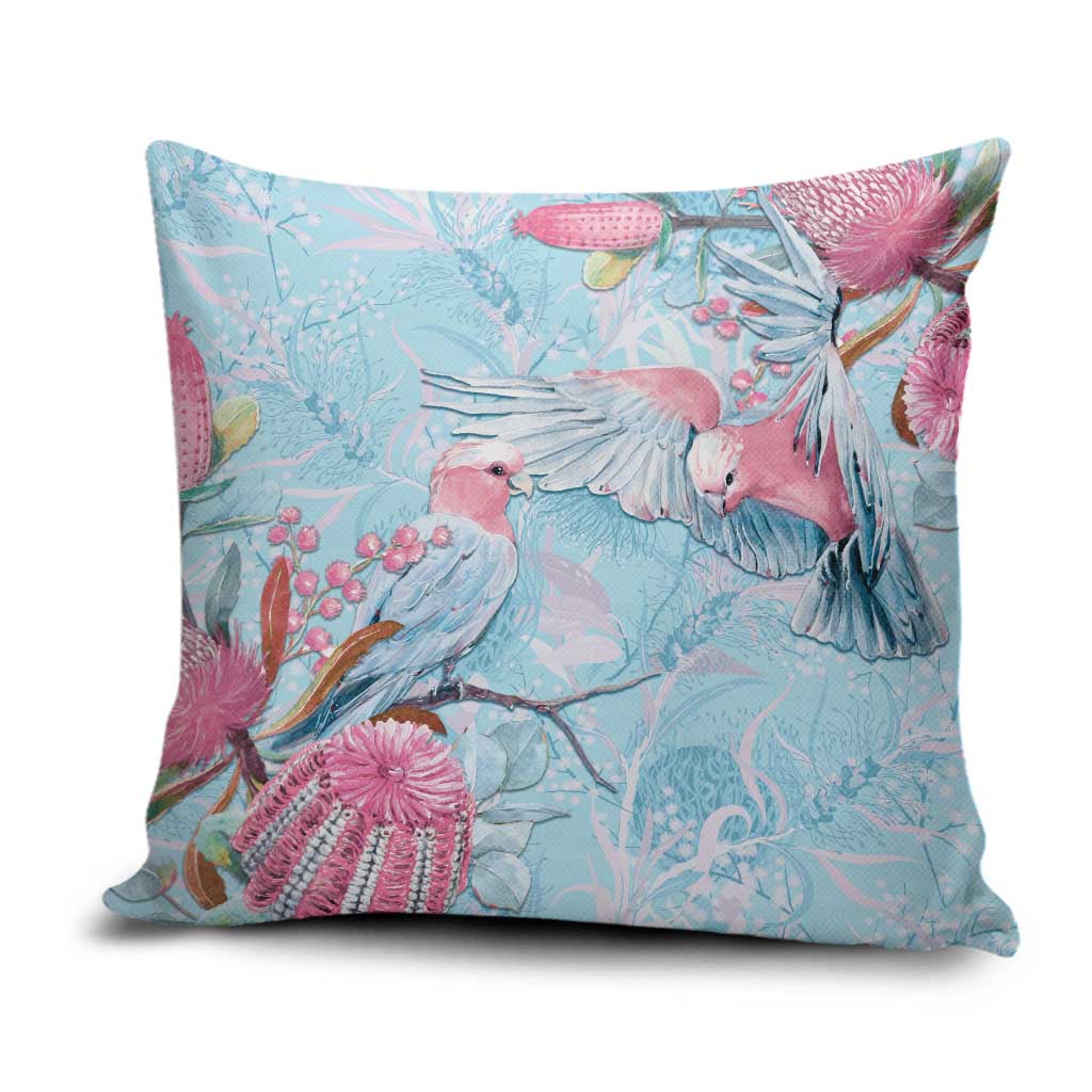 Galah Birds Australia Baby Blue & Pink Pillow Cover - Aussie Hoodie