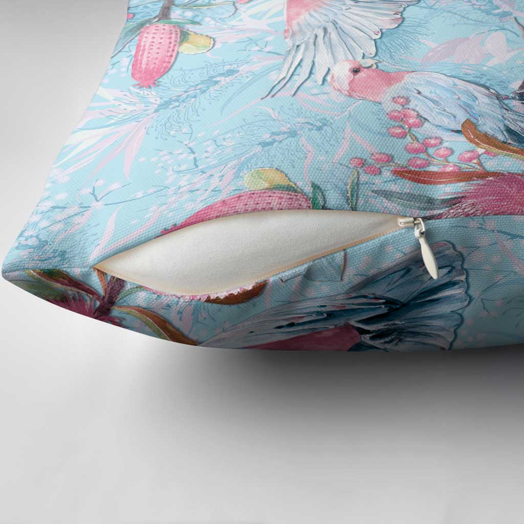 Galah Birds Australia Baby Blue & Pink Pillow Cover - Aussie Hoodie