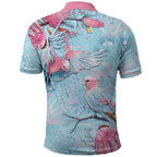 Galah Birds Australia Baby Blue & Pink Polo Shirt - Aussie Hoodie