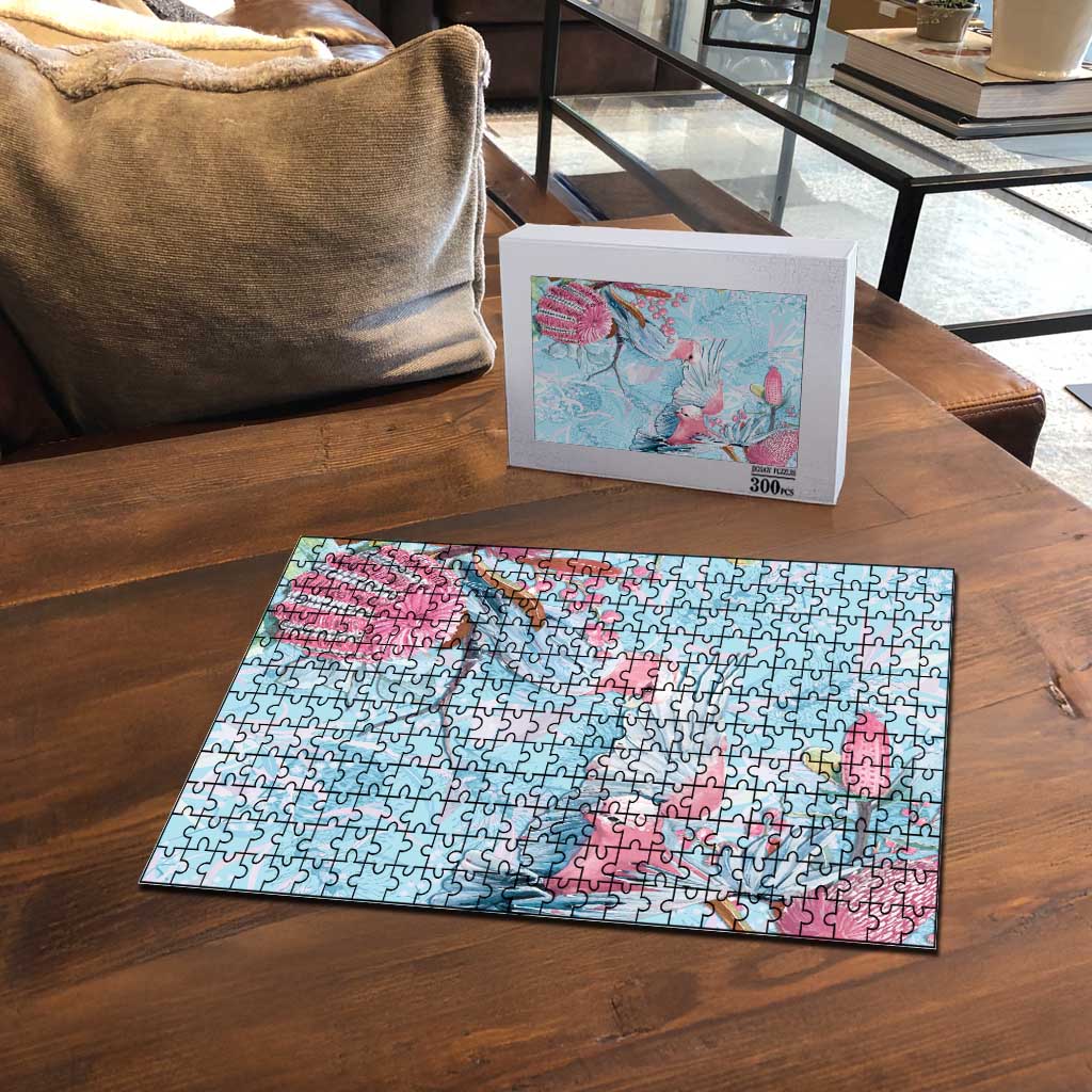 Galah Birds Australia Baby Blue & Pink Puzzle - Aussie Hoodie