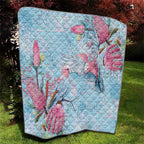 Galah Birds Australia Baby Blue & Pink Quilt - Aussie Hoodie