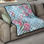 Galah Birds Australia Baby Blue & Pink Quilt - Aussie Hoodie