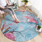 Galah Birds Australia Baby Blue & Pink Round Carpet - Aussie Hoodie