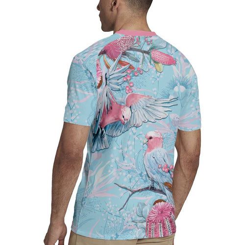 Galah Birds Australia Baby Blue & Pink Rugby Jersey - Aussie Hoodie