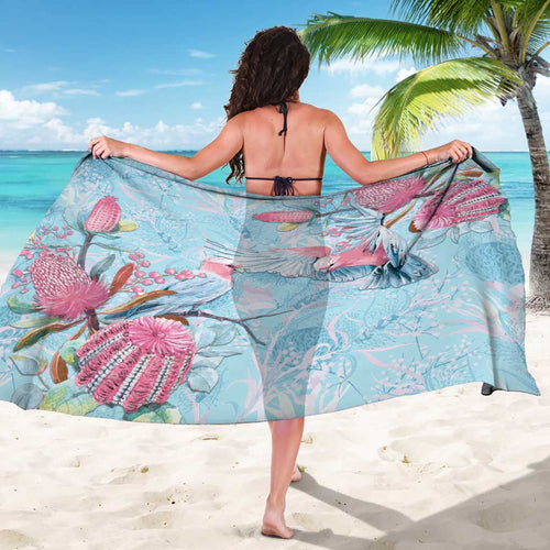 Galah Birds Australia Baby Blue & Pink Sarong - Aussie Hoodie