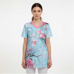 Galah Birds Australia Baby Blue & Pink Scrub Top - Aussie Hoodie