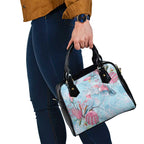 Galah Birds Australia Baby Blue & Pink Shoulder Handbag - Aussie Hoodie