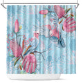 Galah Birds Australia Baby Blue & Pink Shower Curtain - Aussie Hoodie