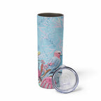 Galah Birds Australia Baby Blue & Pink Skinny Tumbler - Aussie Hoodie