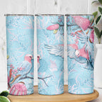 Galah Birds Australia Baby Blue & Pink Skinny Tumbler - Aussie Hoodie