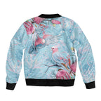 Galah Birds Australia Baby Blue & Pink Sleeve Zip Bomber Jacket - Aussie Hoodie