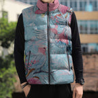 Galah Birds Australia Baby Blue & Pink Sleeveless Puffer Jacket - Aussie Hoodie