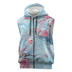 Galah Birds Australia Baby Blue & Pink Sleeveless Zip Hoodie - Aussie Hoodie
